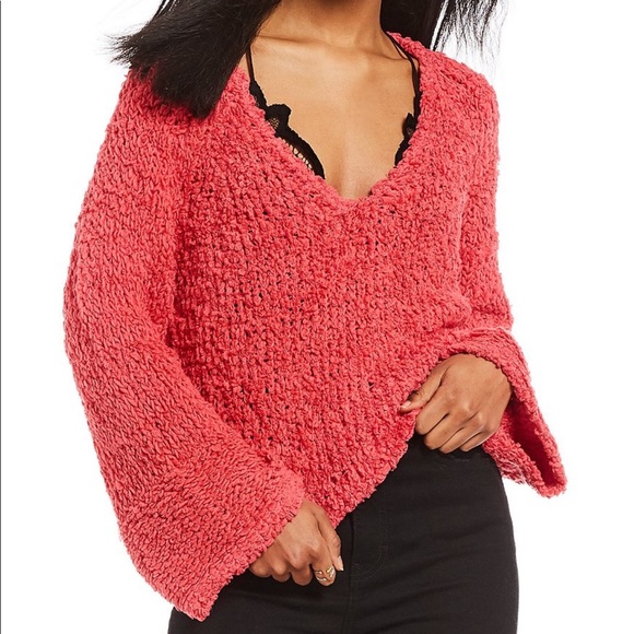 Free People Sweaters - Free people sand dune sweater in hot pink